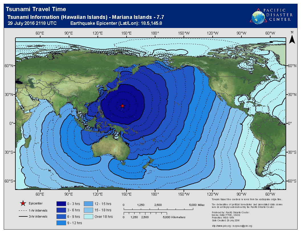 Hawaiian islands tsunami