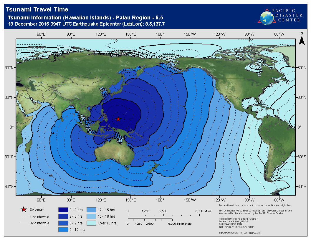 Tsunami hawaii expected arrival